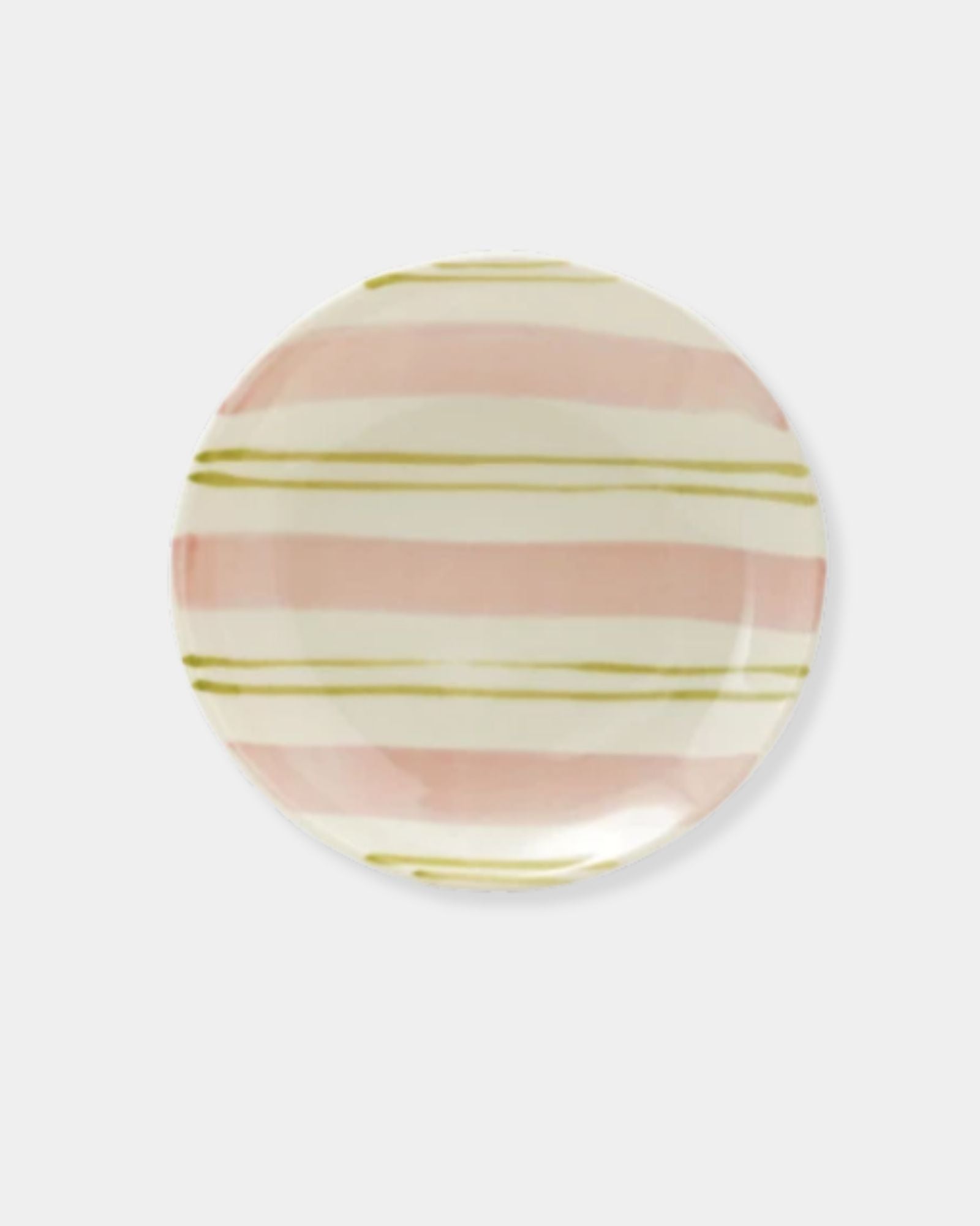 PINK & GREEN STRIPE PLATE