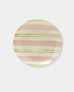 PINK & GREEN STRIPE PLATE