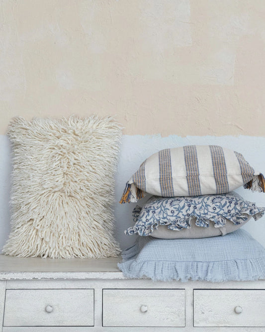 24" x 16" WOVEN NEW ZEALAND WOOL & COTTON PILLOW