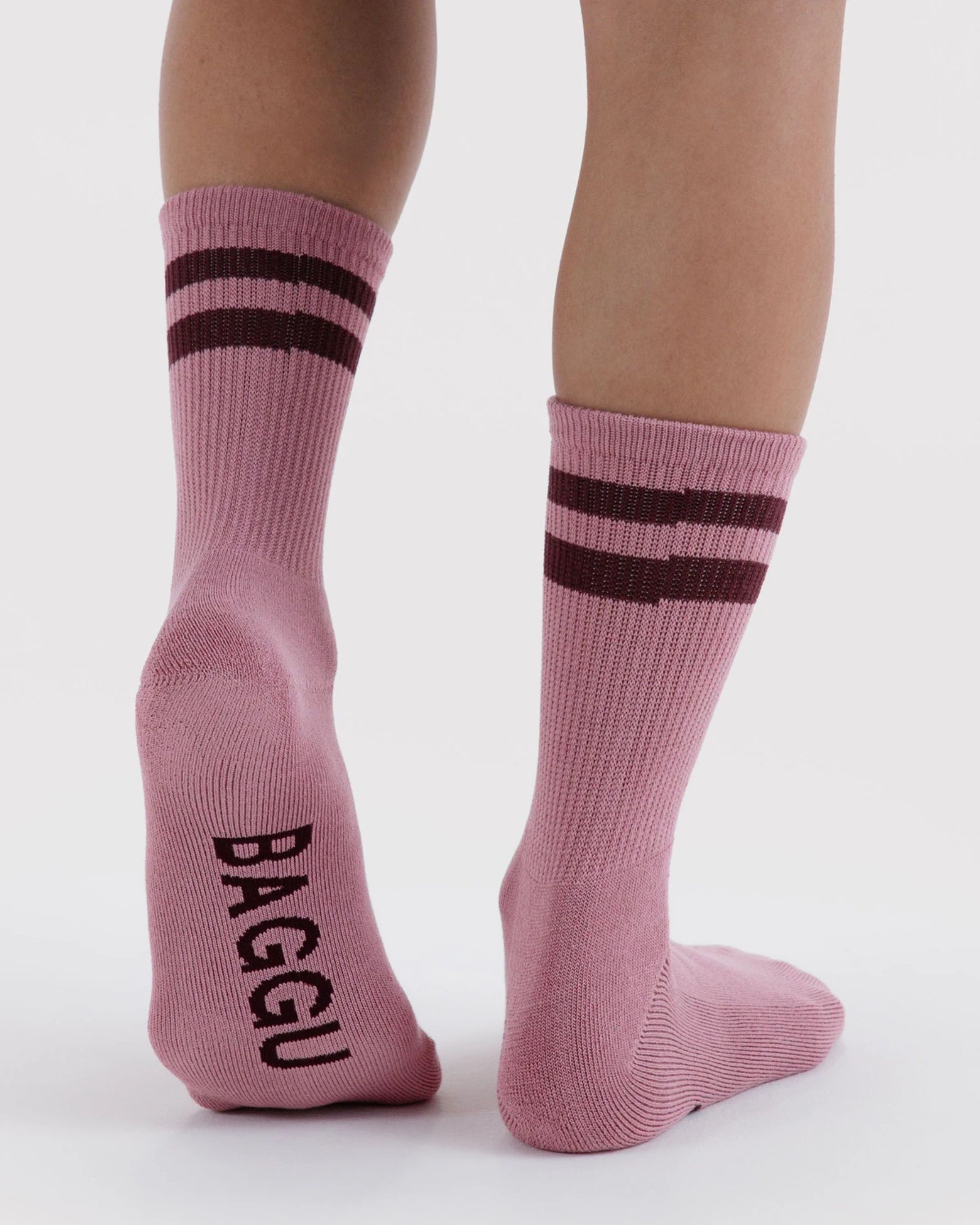 RIBBED SOCK - WILD PLUM STRIPE