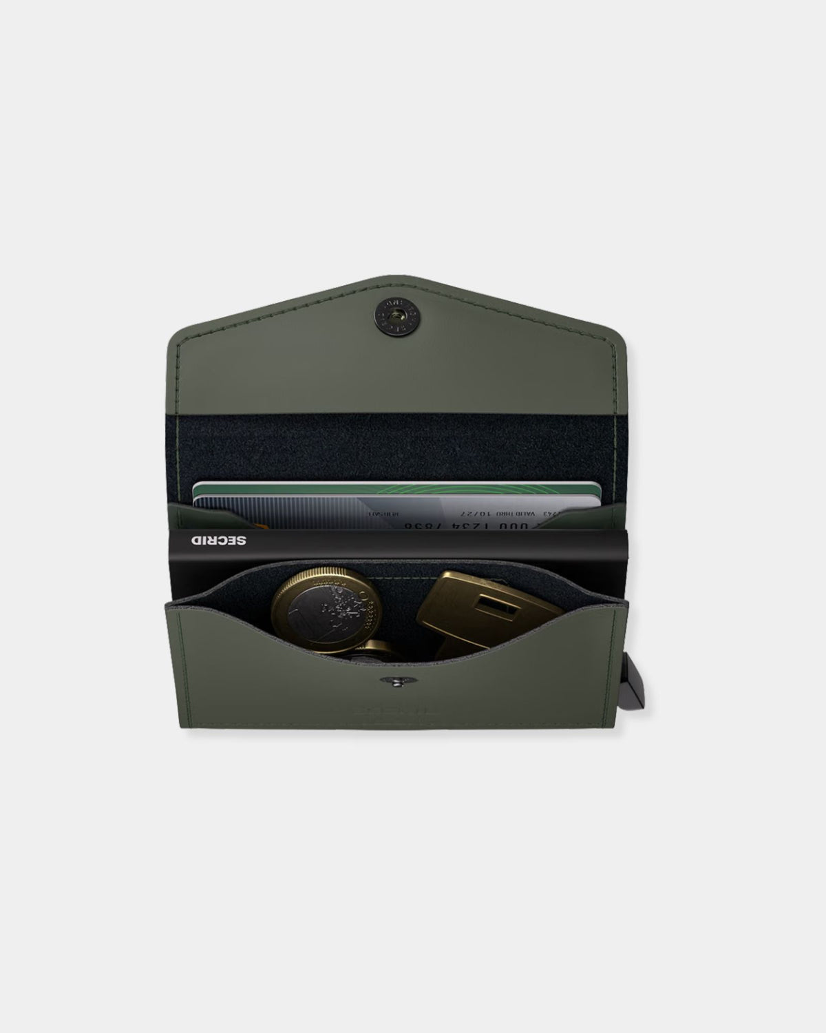 ENVELOPE WALLET - MATTE GREEN & BLACK