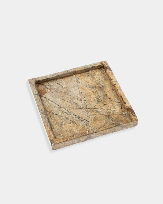 SMALL SQUARE RAINFOREST MARBLE TRAY