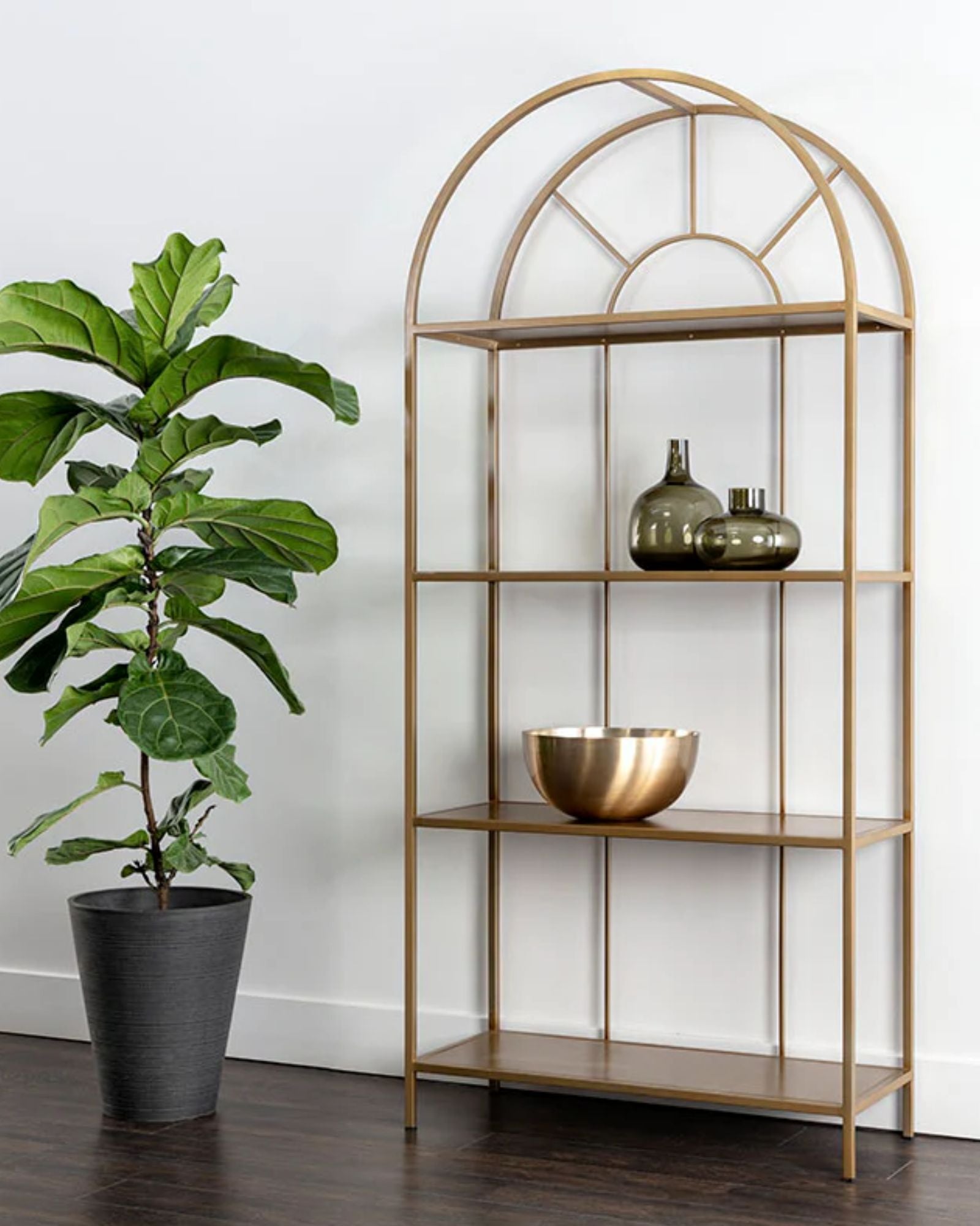 ALCOVE BOOKCASE - GOLD