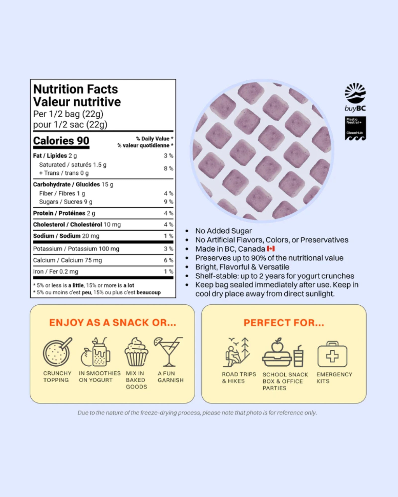 FREEZE DRIED BLUEBERRY YOGURT CRUNCH