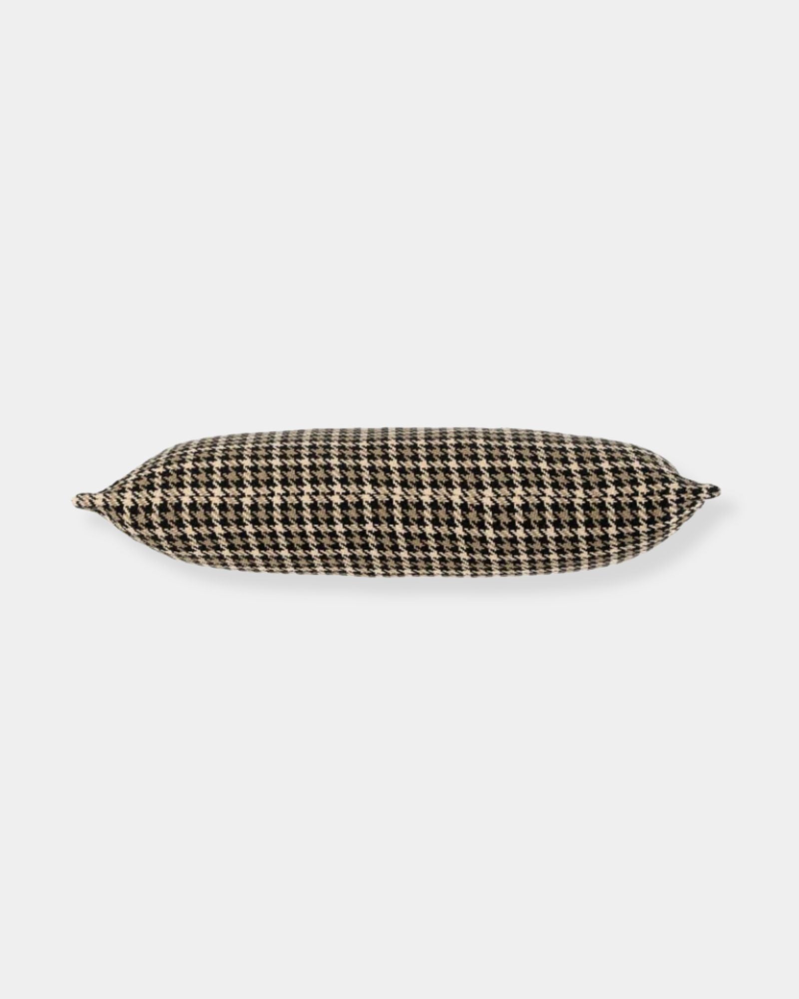 HOUNDSTOOTH 21 X 12 PILLOW - BROWN