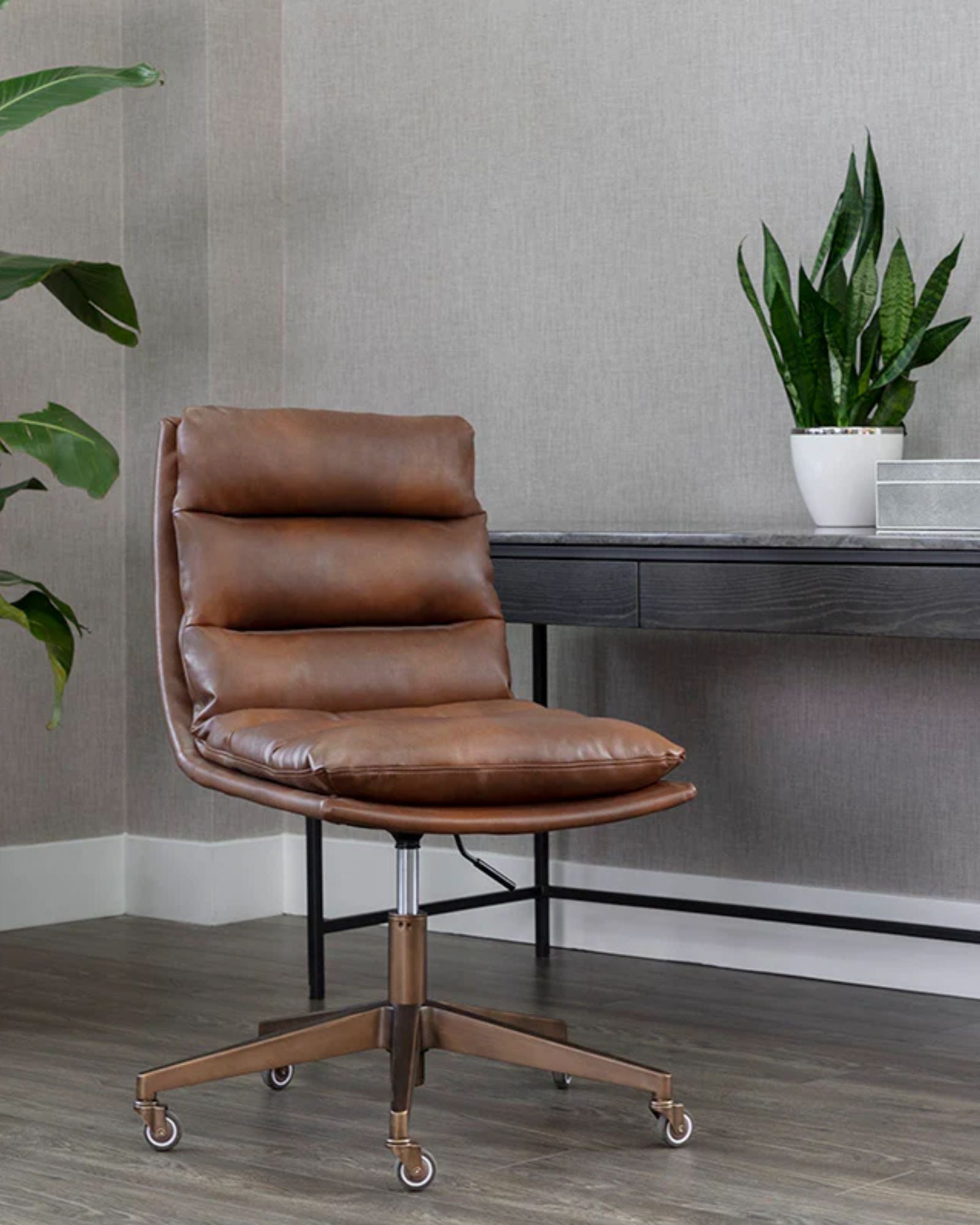 STINSON OFFICE CHAIR - COGNAC