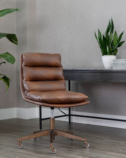 STINSON OFFICE CHAIR - COGNAC