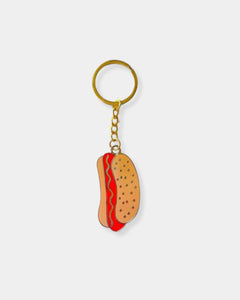 ENAMEL HOT DOG - KEYCHAIN