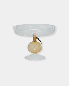 ORANGE SHAPED GLASS PEDESTAL