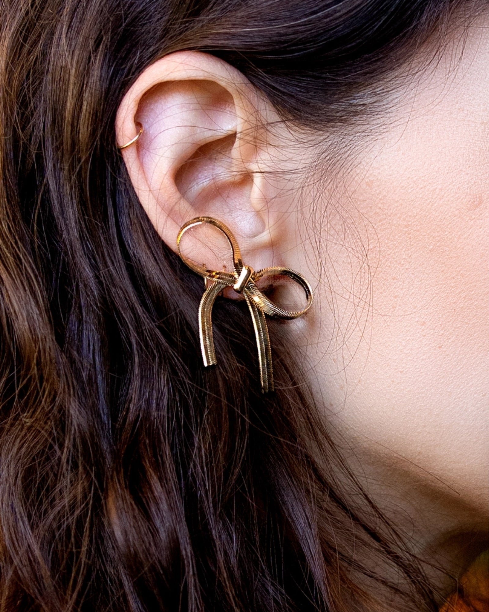 THE BOW IS MINE 18K GOLD PLATED EARRINGS