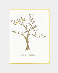 WITH SYMPATHY TREE - CARD