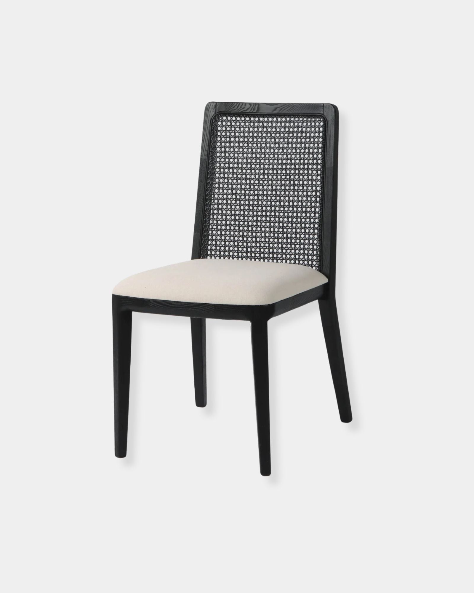 CANE CHAIR - OYSTER BLACK