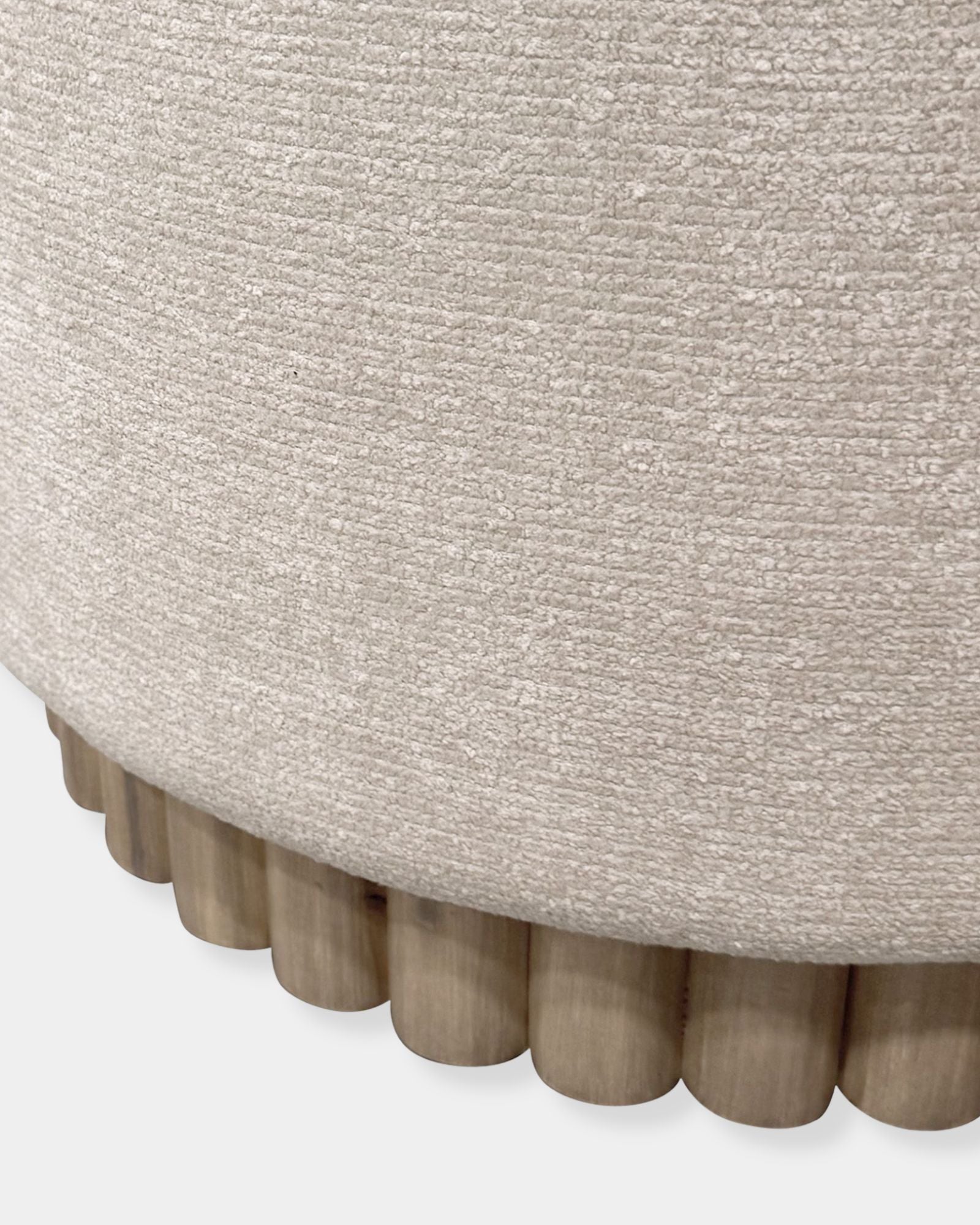 SADIE STORAGE OTTOMAN - OAT & NATURAL