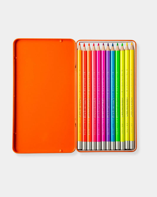 12 NEON COLOUR PENCILS