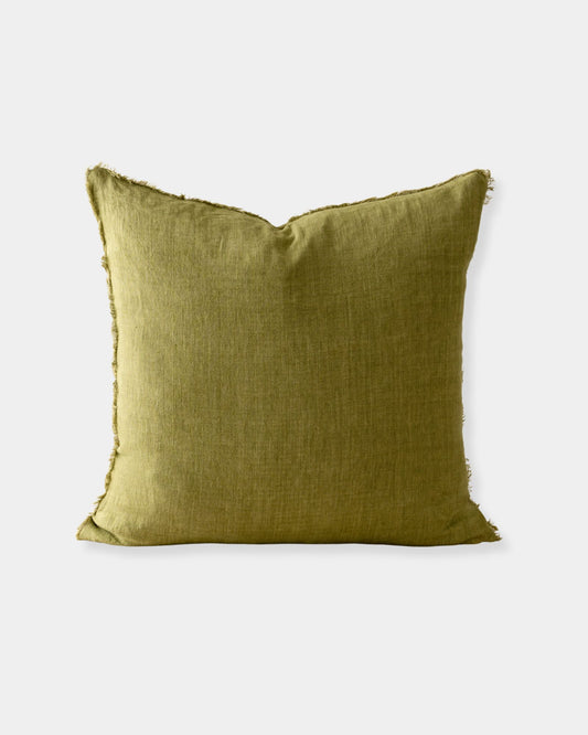 LINA LINEN 24x24 PILLOW - MOSS