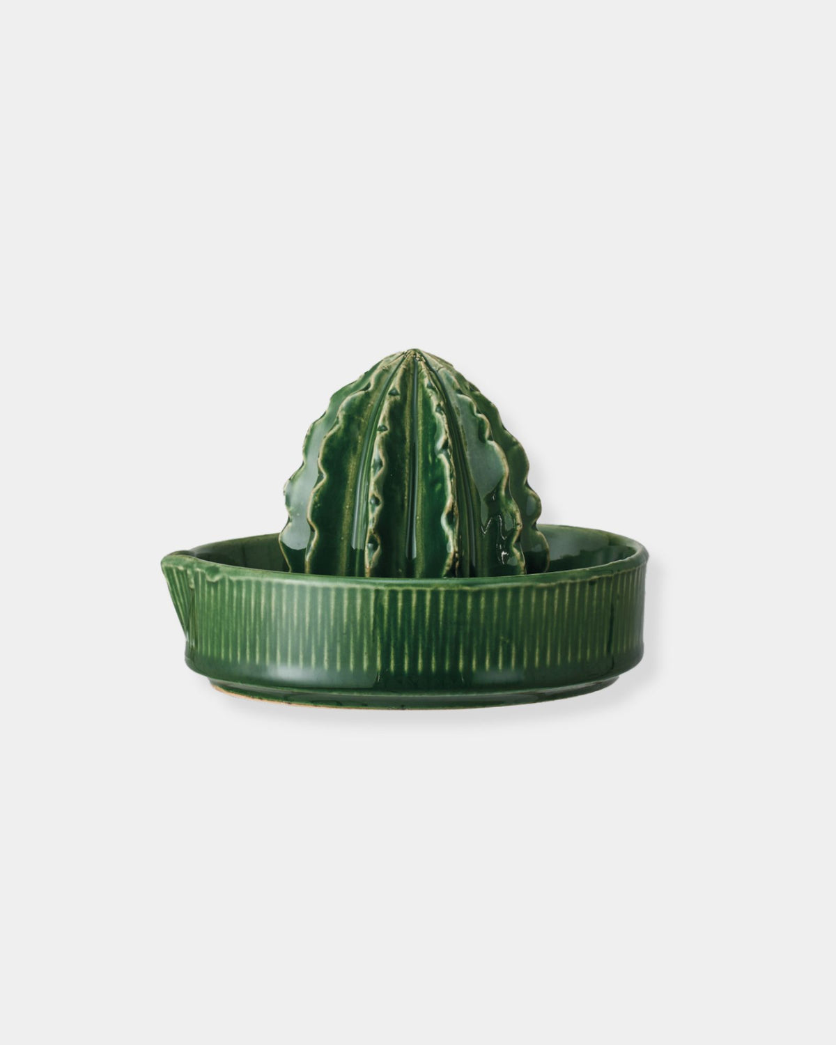 STONEWARE CACTUS SHAPED JUICER