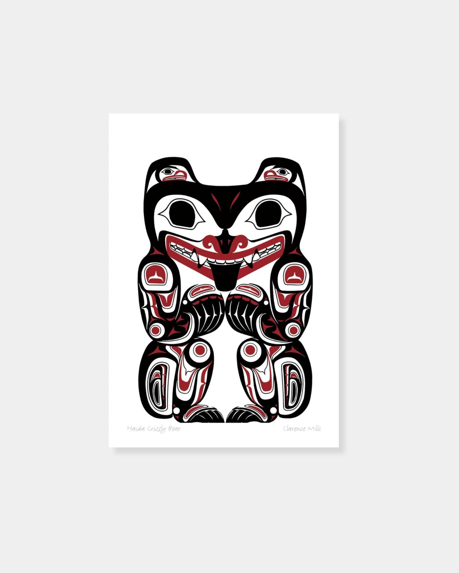 HAIDA GRIZZLY BEAR - 11x14 MATTED ART CARD