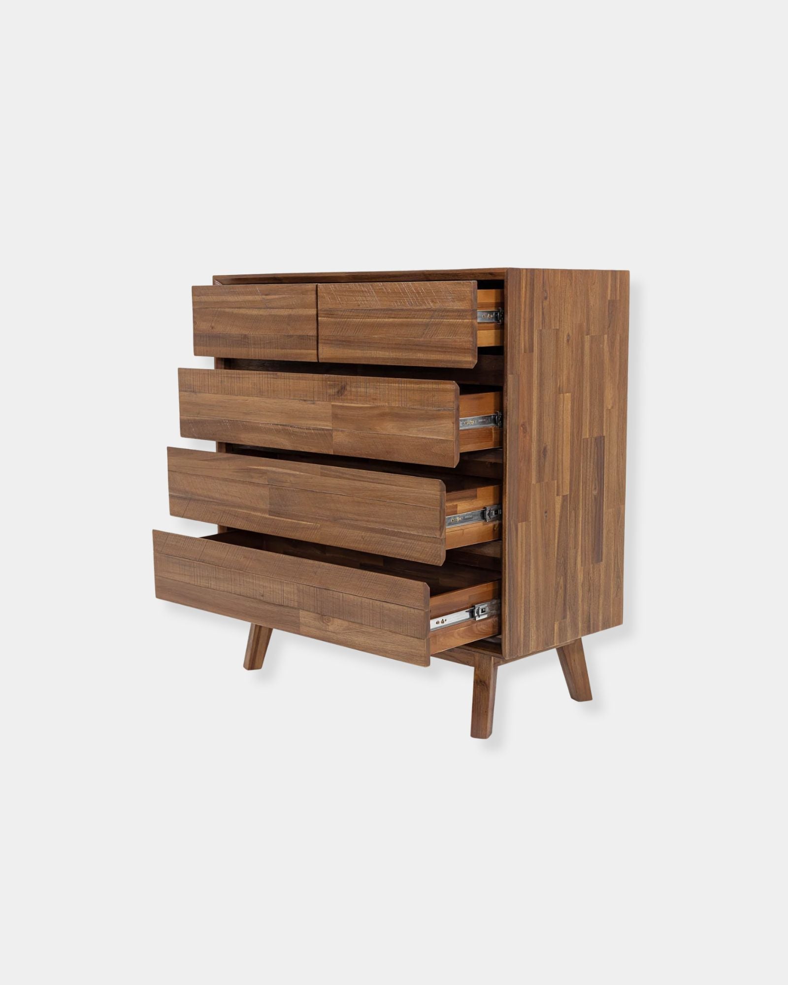 GIA 5-DRAWER CHEST - WARM PECAN