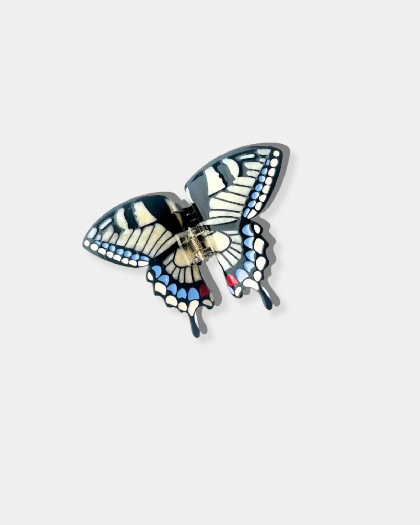 WHITE SWALLOWTAIL BUTTERFLY - CLAW HAIR CLIP