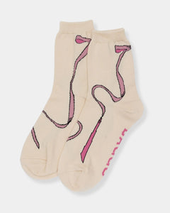 CREW SOCK - PINK BOW