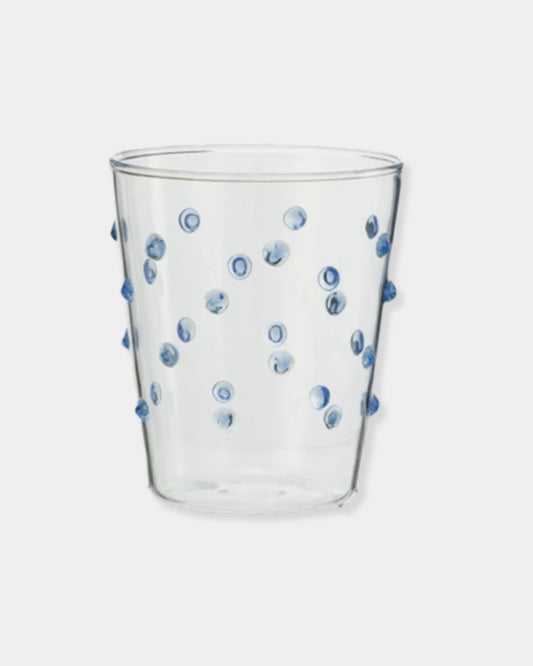 BLUE DOT - 13oz HANDMADE GLASSWARE