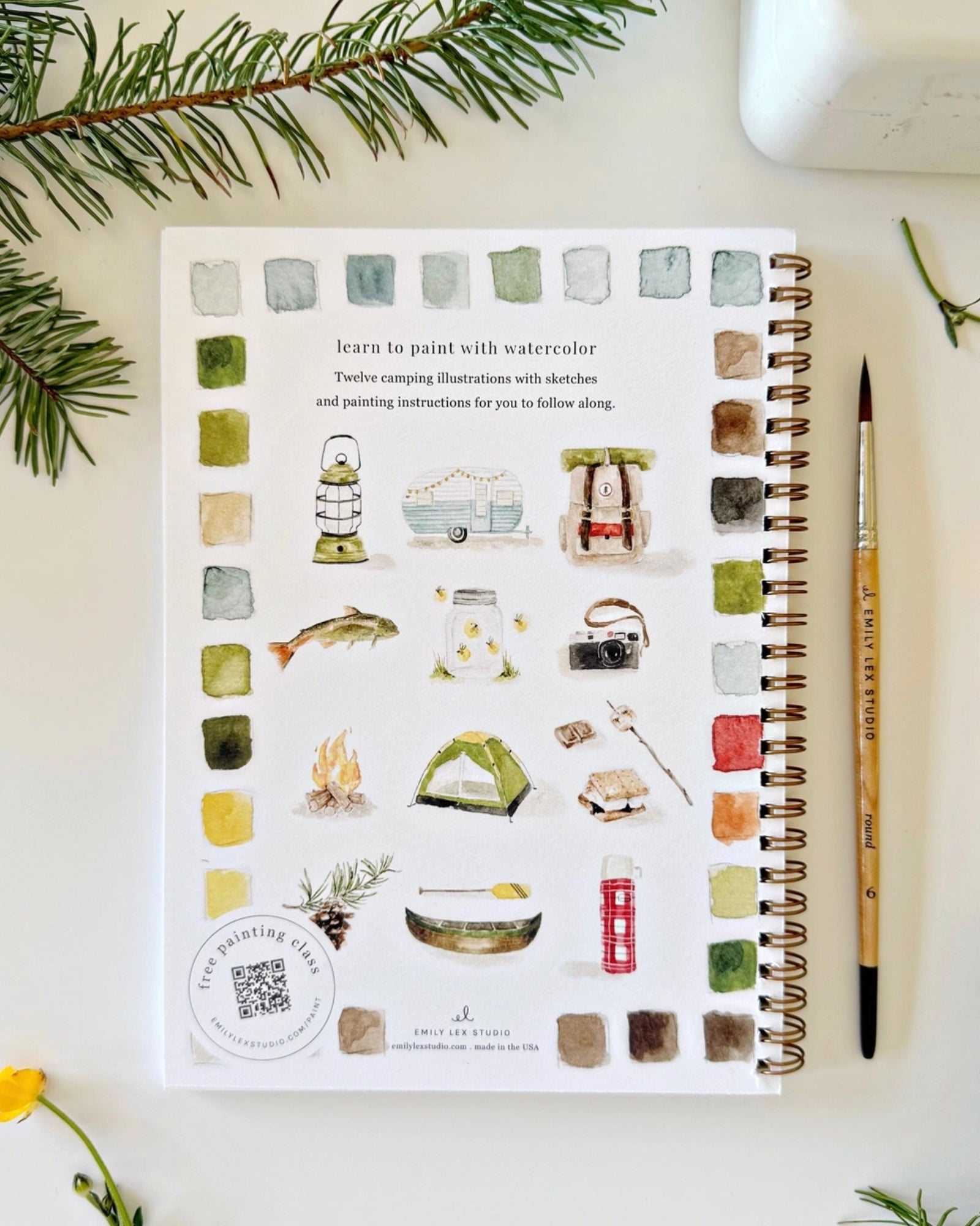 CAMPING WATERCOLOUR WORKBOOK
