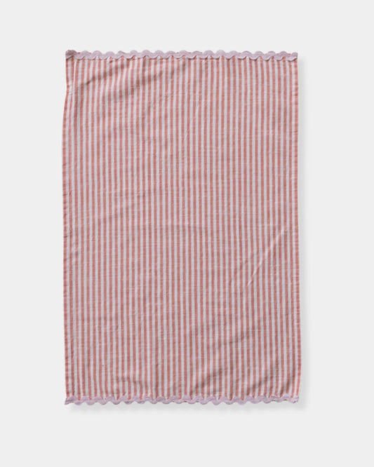 RED STRIPED - TEA TOWEL