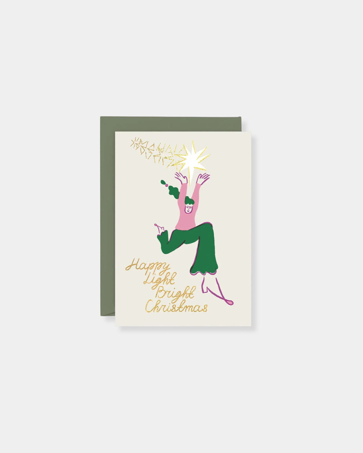 HAPPY LIGHT BRIGHT CHRISTMAS - CARD