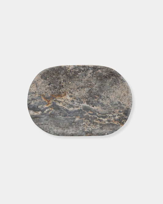 OVAL TRAVERTINE SOAP DISH