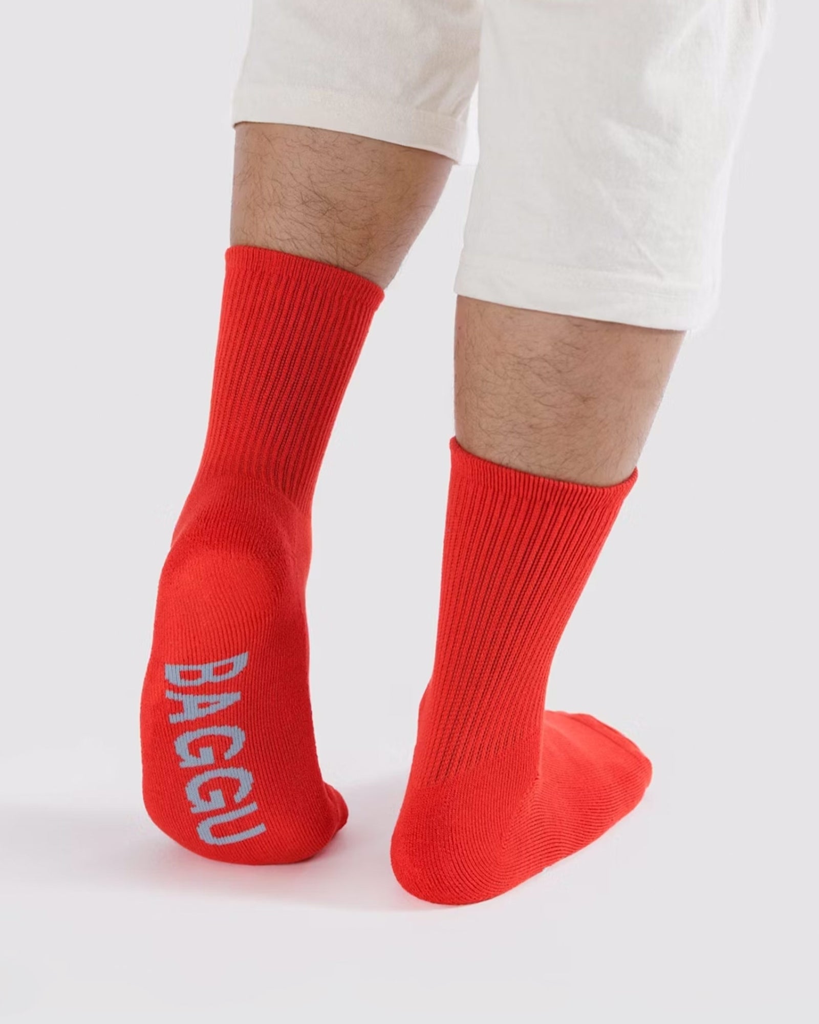 O/S RIBBED SOCK - CANDY APPLE