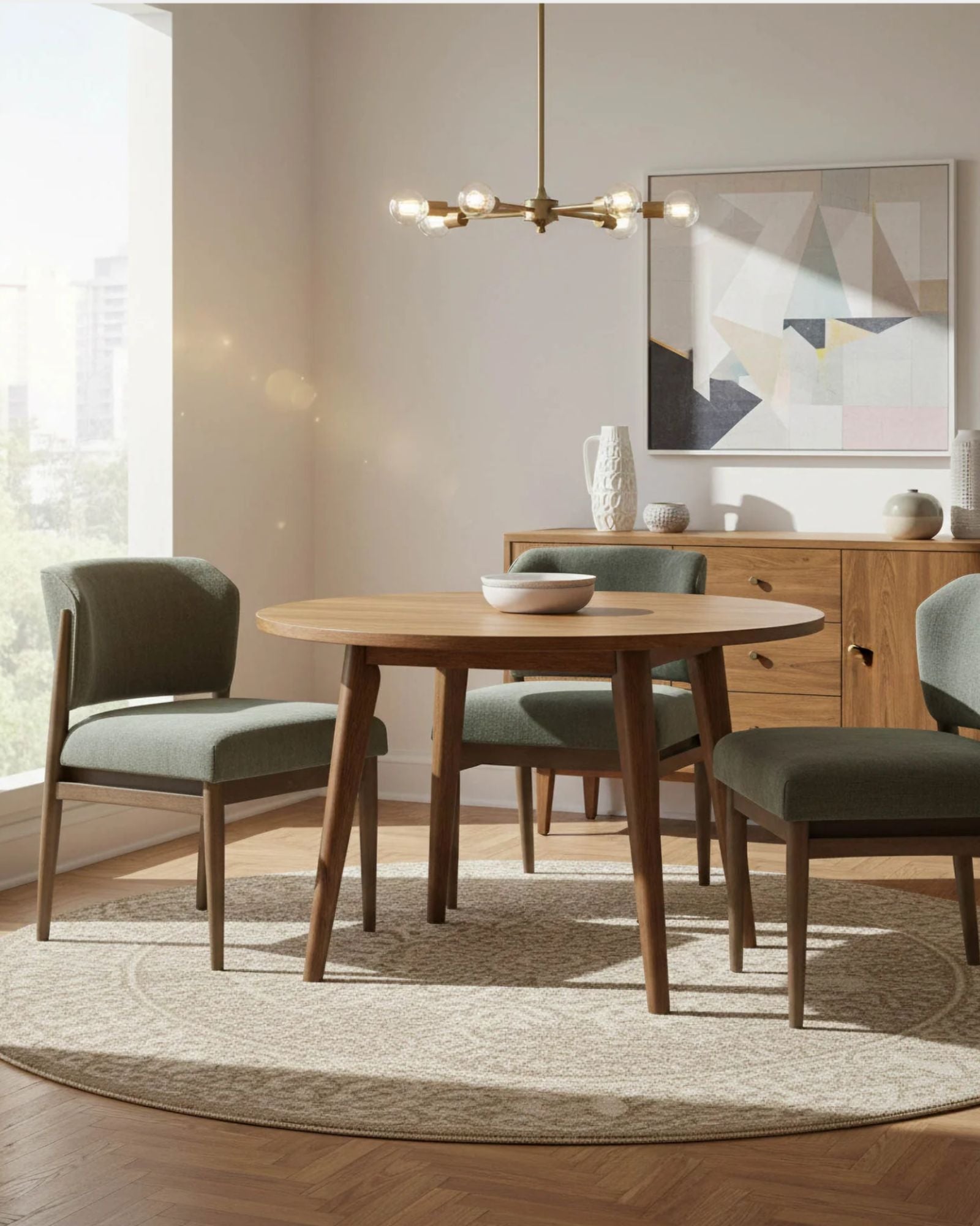 ATHENS CHAIR OLIVE CHENILLE - SET OF 2