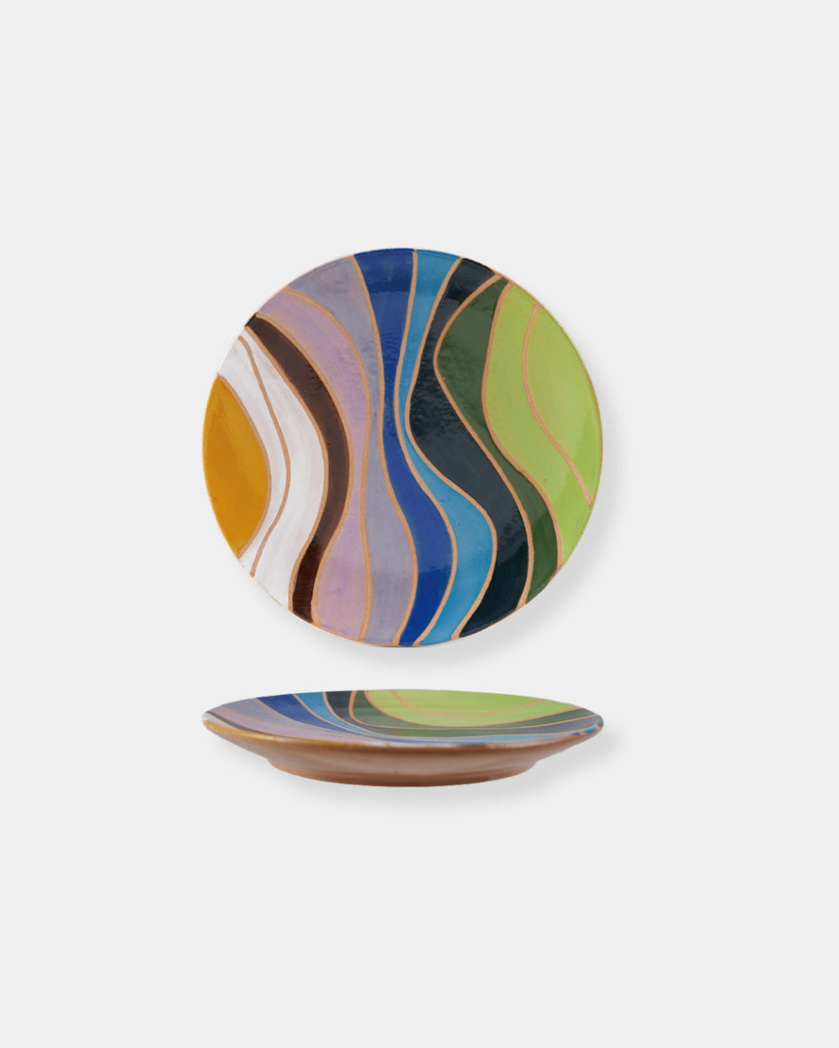 RAINBOW STONEWARE PLATE