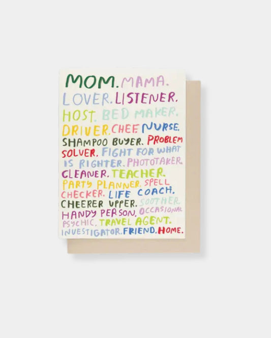 MOM YOU'RE ALL THE BEST - CARD
