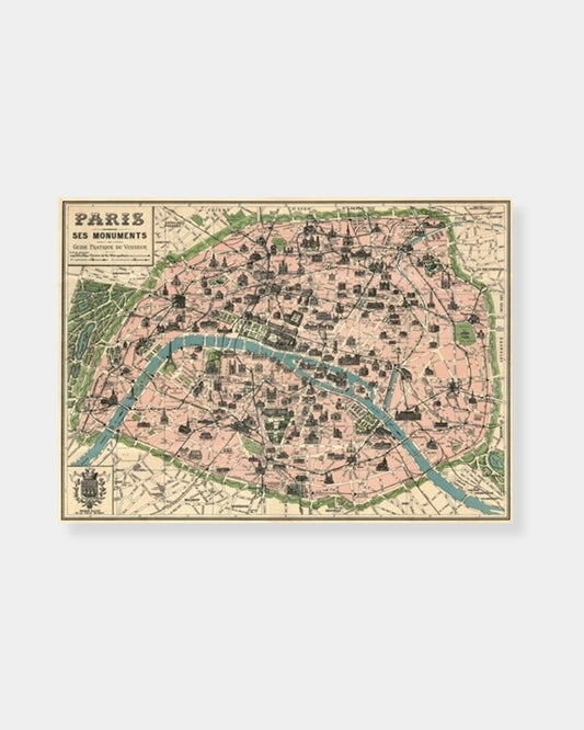 PARIS MAP - POSTER