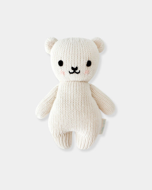 BABY POLAR BEAR - HAND KNIT DOLL