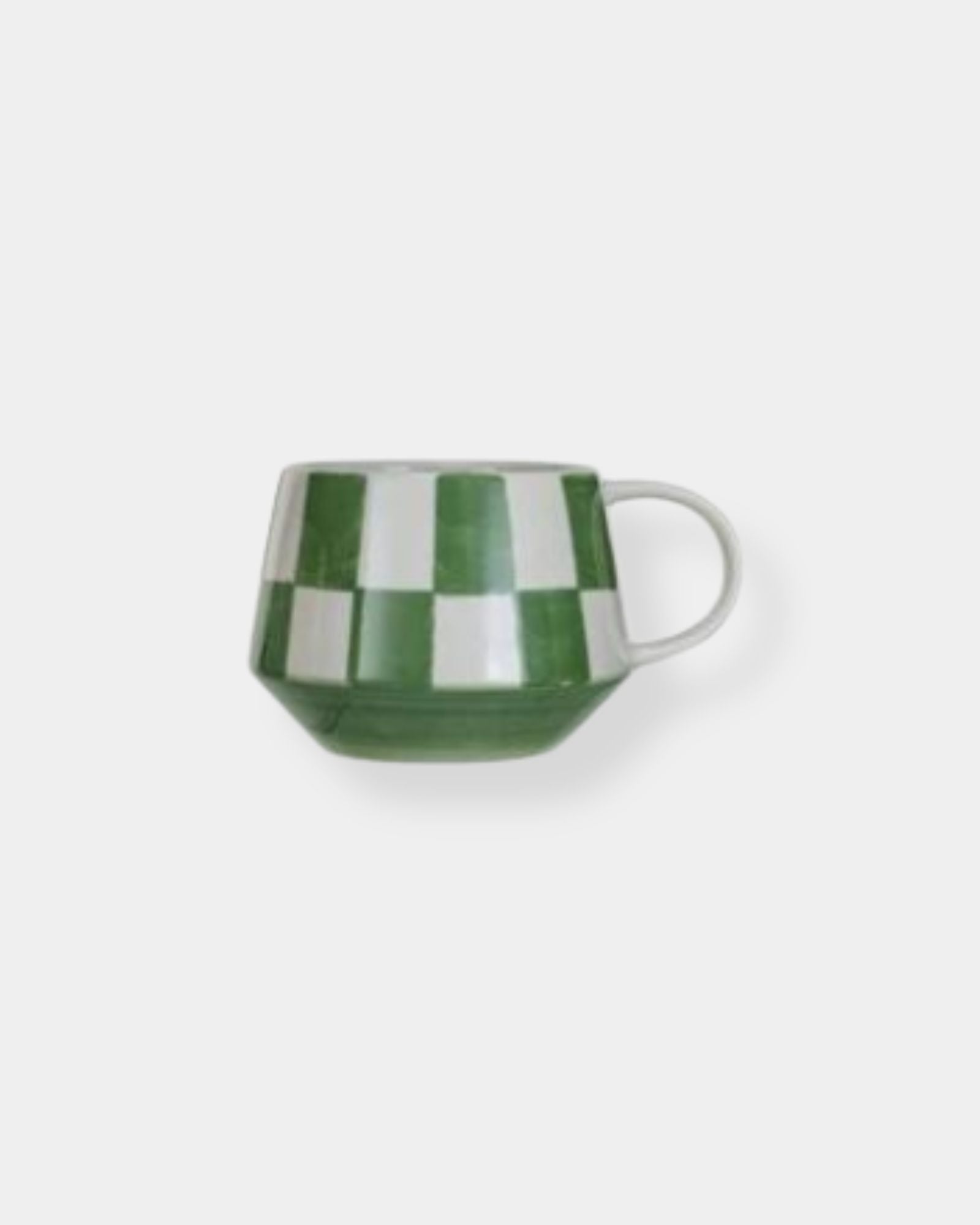 GREEN CHECK PATTERN MUG