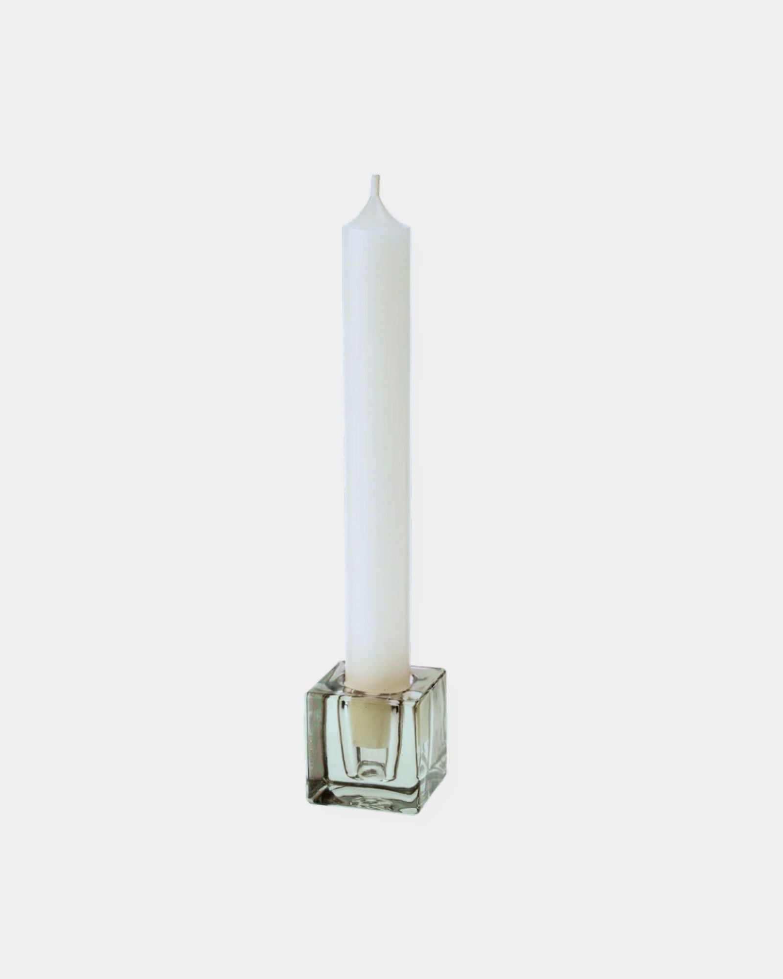 GREEN LUCA GLASS CANDLEHOLDER - SMALL