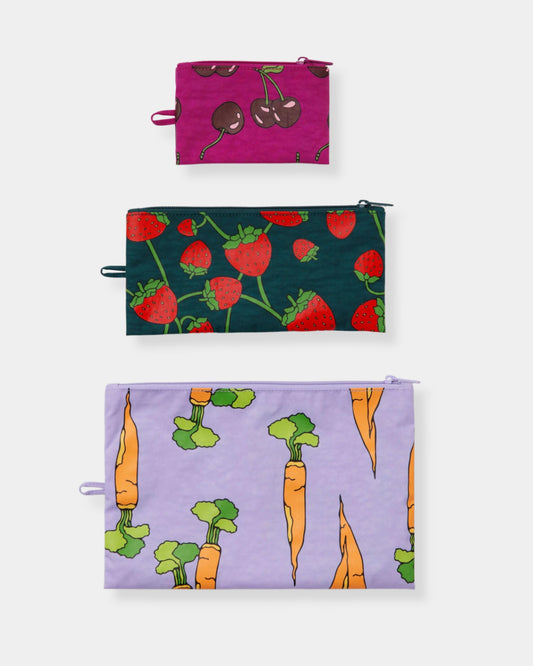 FLAT POUCH SET - CARROTS & BERRIES