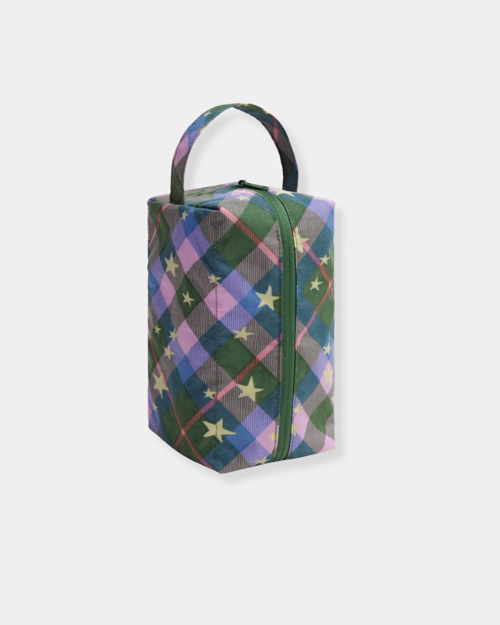 DOPP KIT - GREEN STAR PLAID