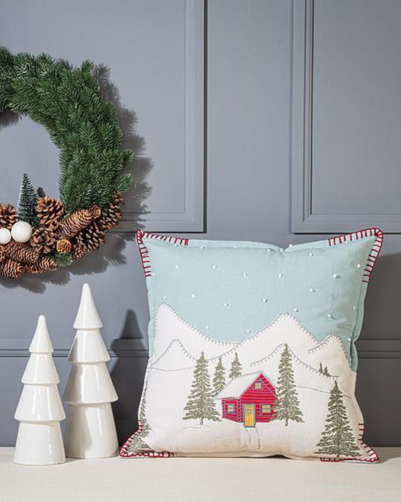 WINTER CABIN - 17" PILLOW