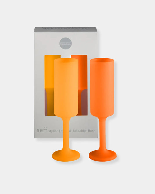 BUTTERMILK + CANTALOUPE SEFF - SILICONE CHAMPAGNE FLUTE