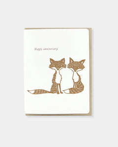 ANNIVERSARY FOXES - CARD