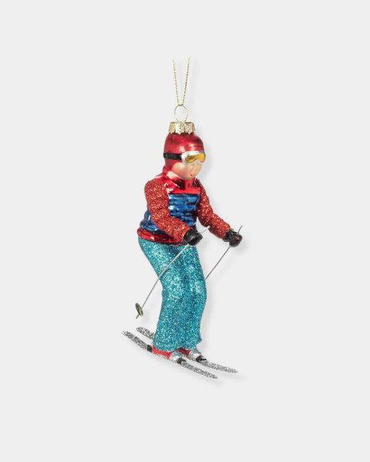 DOWNHILL SKIER ORNAMENT