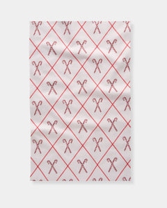 FESTIVE CANDY CANES - TEA TOWEL