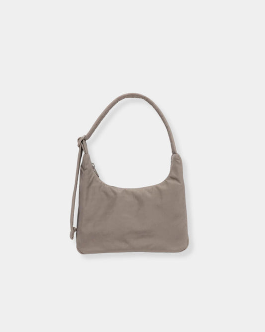 MINI NYLON SHOULDER BAG - DOVE