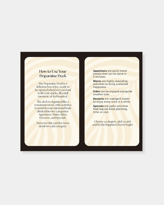 THE DOPAMINE DECK: 75 UPLIFITING ACTIVITIES FOR EVERYDAY JOY