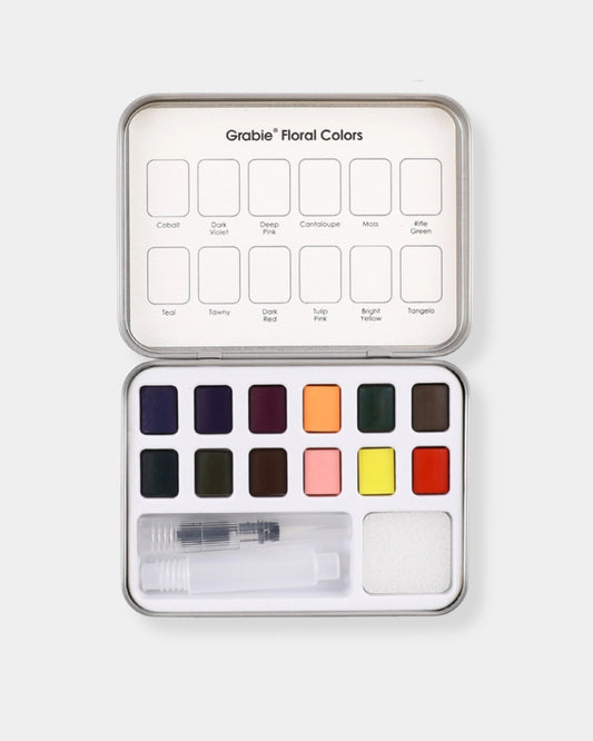 WATERRCOLOUR POCKET SET OF 12 - FLORAL COLOURS