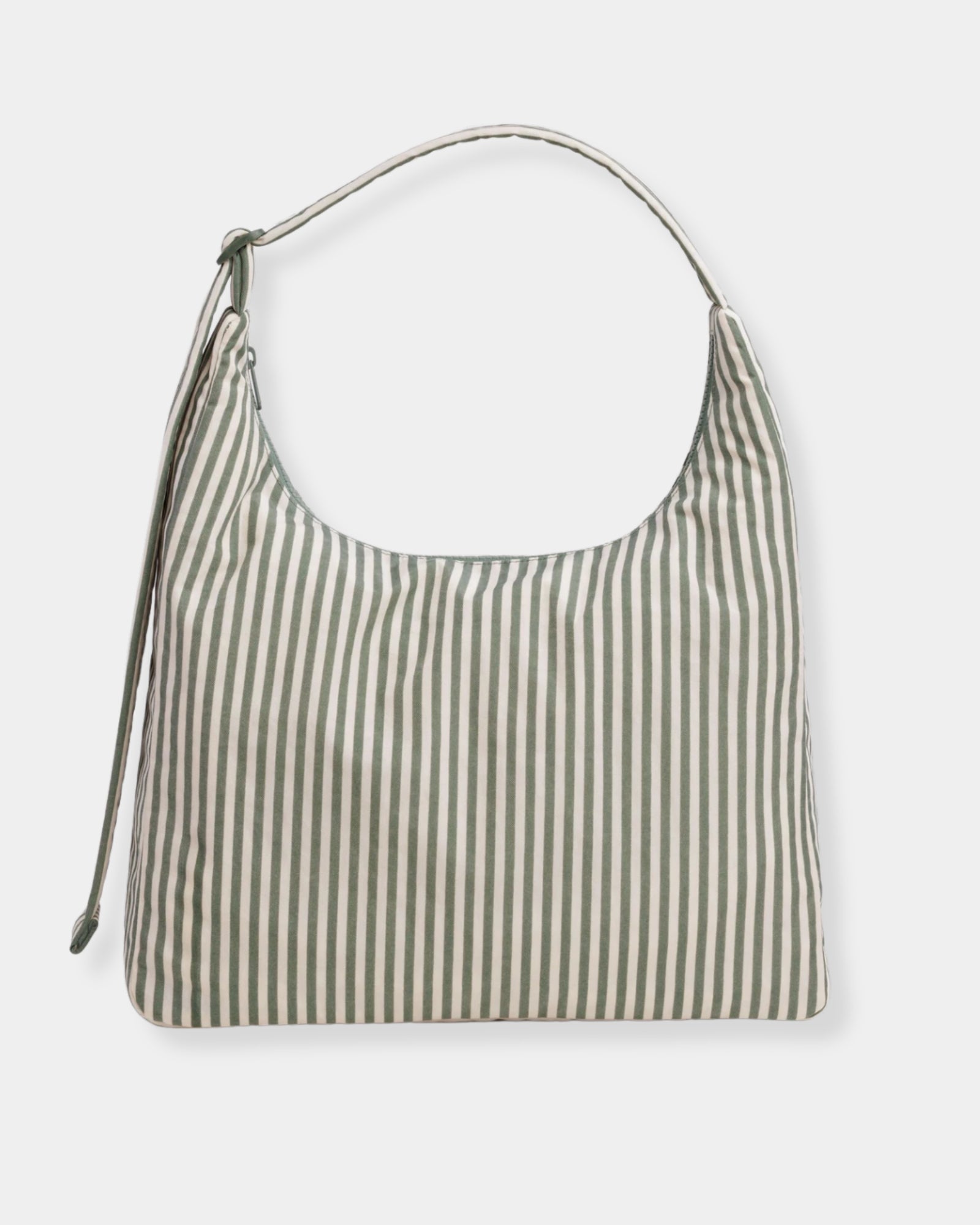 NYLON SHOULDER BAG - SAGE STRIPE