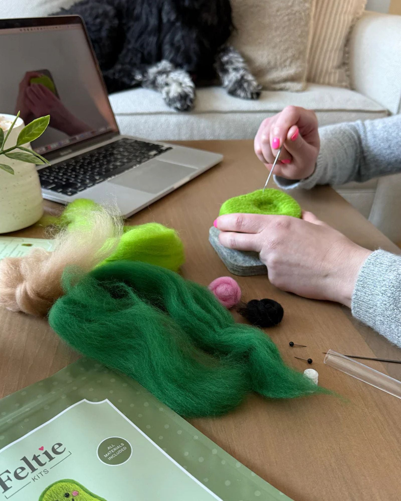 THE PERFECT AVOCADO NEEDLE FELTING KIT
