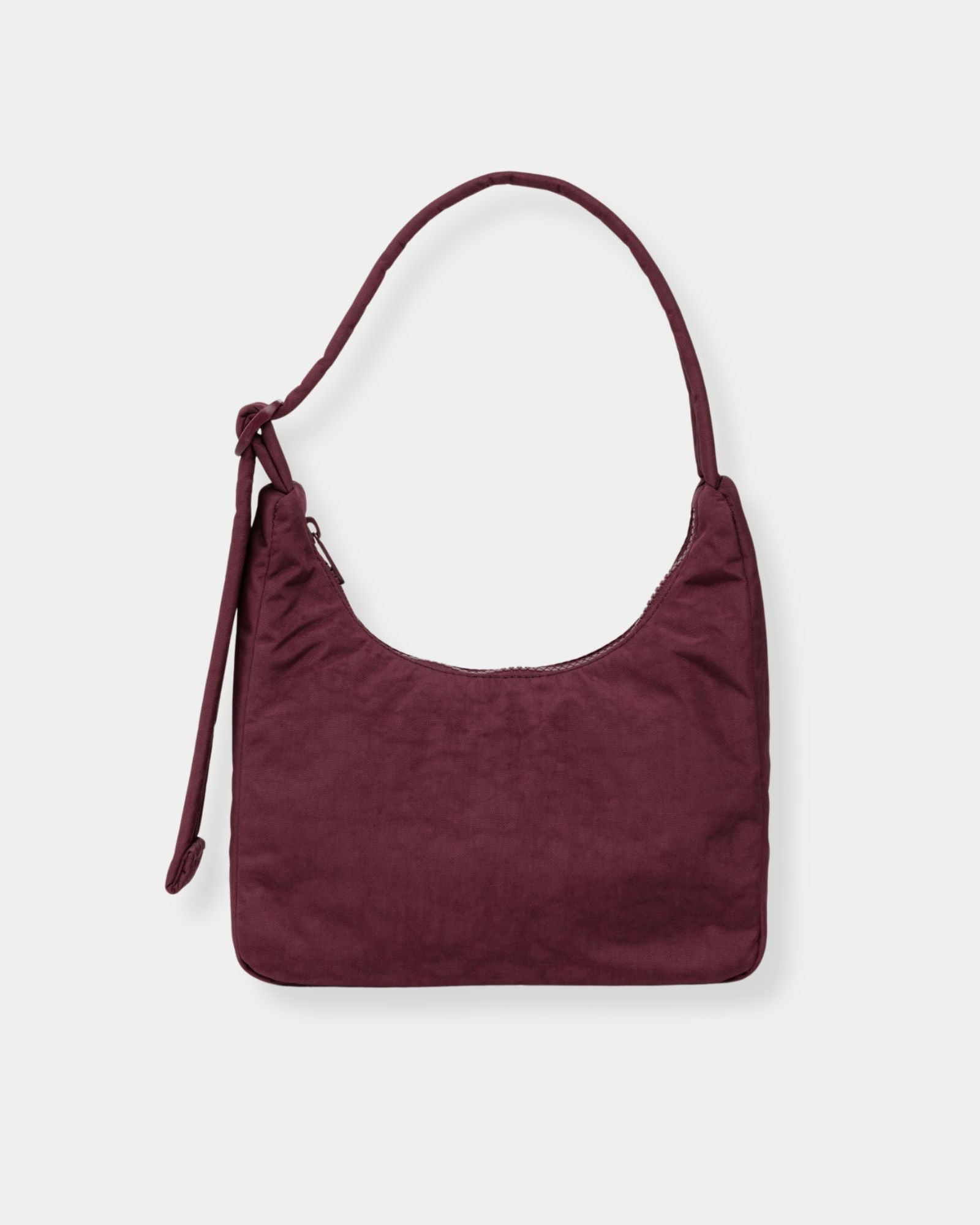 MINI NYLON SHOULDER BAG - MAHOGANY